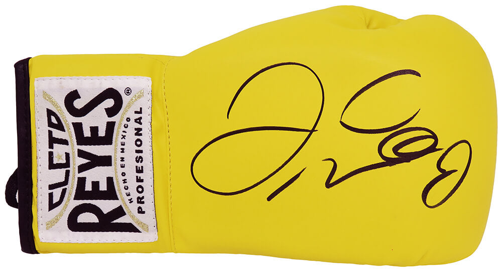 Floyd Mayweather Jr. Autographed Cleto Reyes Yellow Boxing Glove-Powers Sports Memorabilia