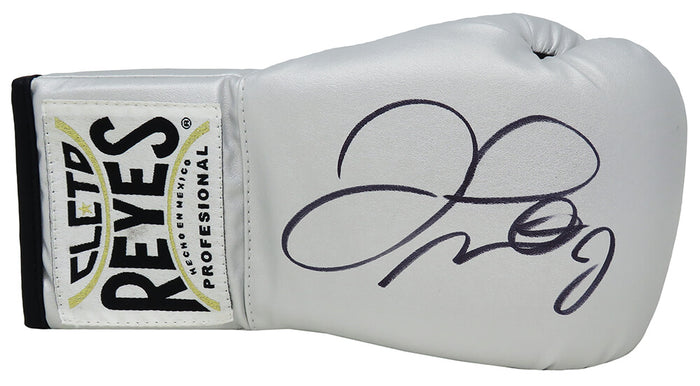Floyd Mayweather Jr. Autographed Cleto Reyes Silver Boxing Glove-Powers Sports Memorabilia