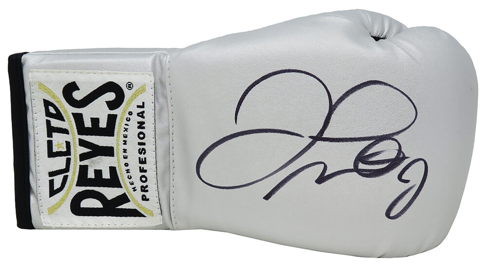 Floyd Mayweather Jr. Autographed Cleto Reyes Silver Boxing Glove-Powers Sports Memorabilia