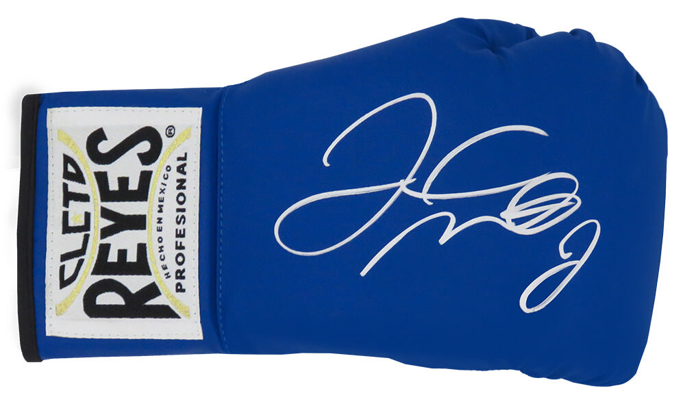Floyd Mayweather Jr. Autographed Cleto Reyes Blue Boxing Glove-Powers Sports Memorabilia