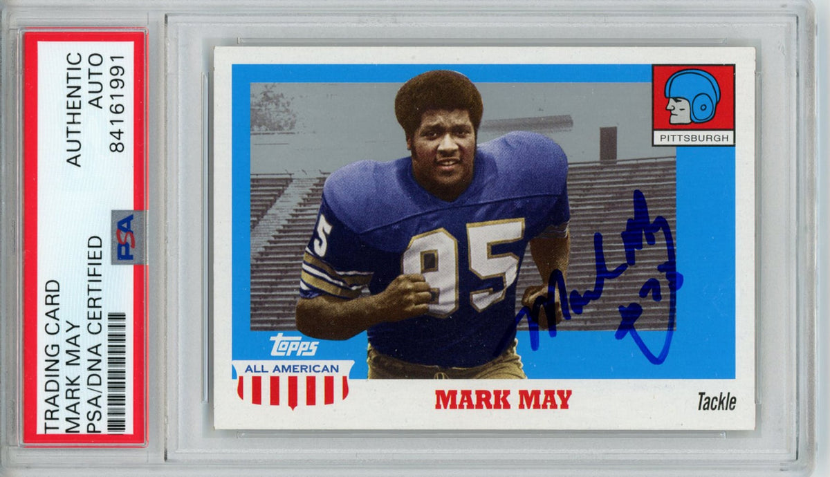 Mark May Pittsburgh Panthers Signed Card - 2005 Topps All American PSA Slab PSA-Powers Sports Memorabilia