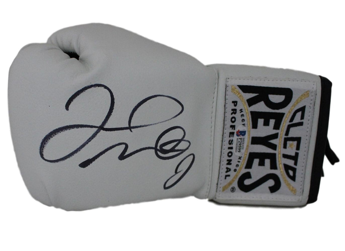 Floyd Mayweather Jr Boxing/UFC Signed Golf Item - Cleto Reyes White Left Hand Boxing Glove Beckett-Powers Sports Memorabilia