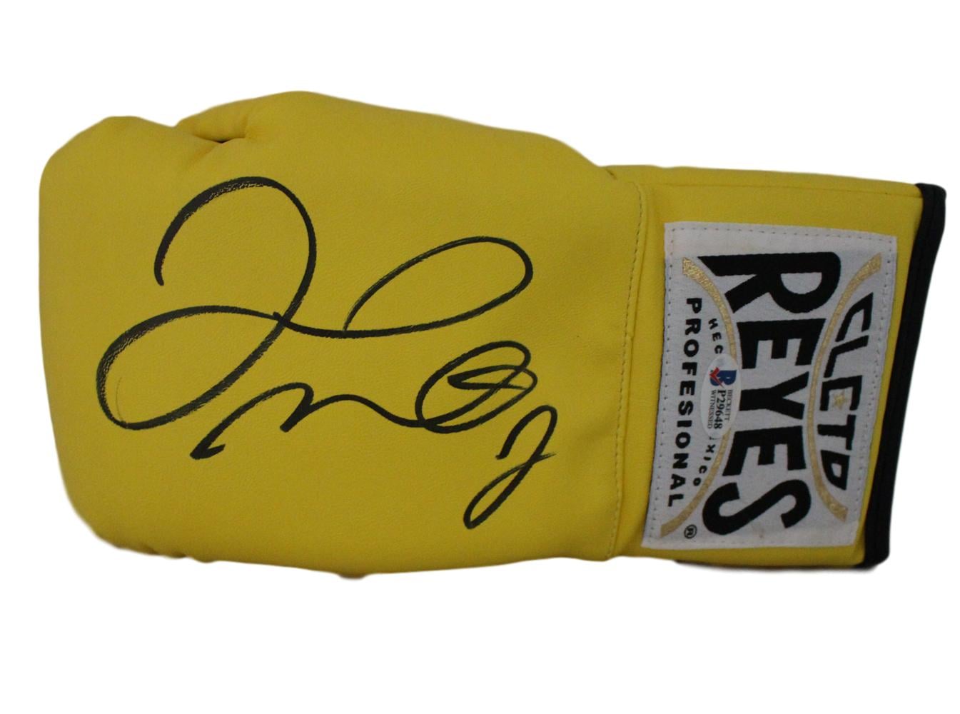 Floyd Mayweather Jr Cleto Reyes Yellow Left Hand Signed Boxing Glove BAS-Powers Sports Memorabilia