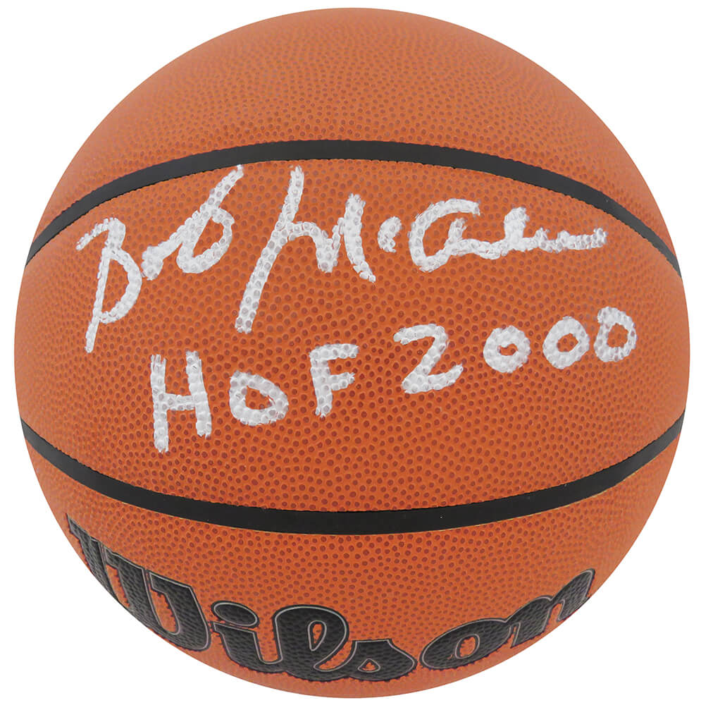 Bob McAdoo Autographed Wilson Indoor/Outdoor NBA Basketball with HOF 2000-Powers Sports Memorabilia
