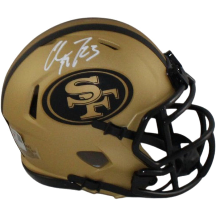 Christian McCaffrey Signed San Francisco 49ers Rave Mini Helmet Fanatics-Powers Sports Memorabilia