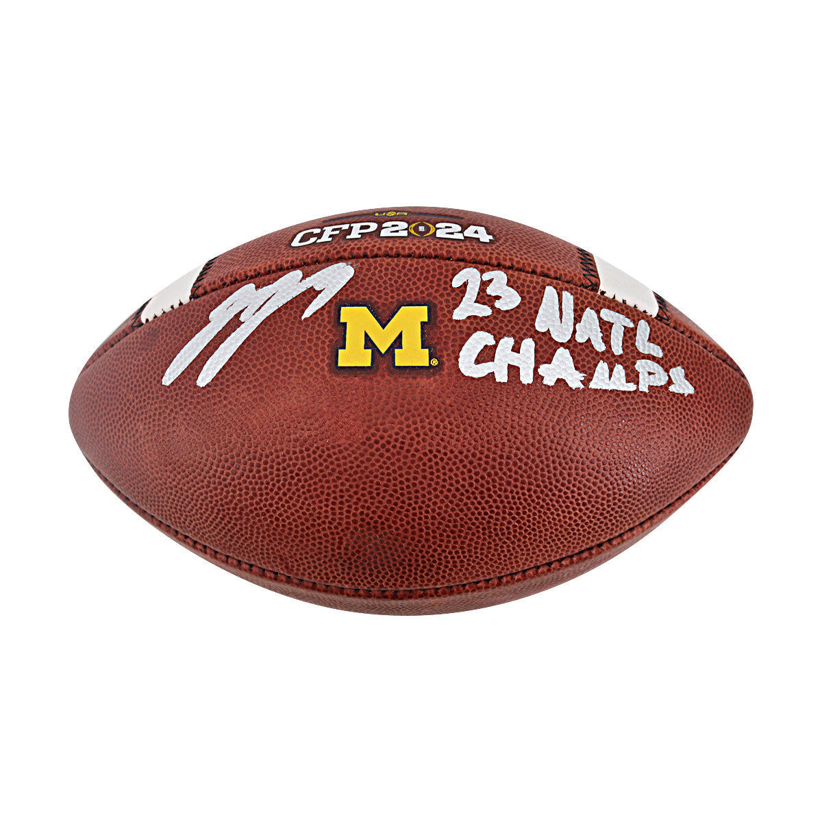 JJ McCarthy University of Michigan Signed Inscribed '23 Natl Champs' Team Issued CFP2024 Nike Michigan Football-Powers Sports Memorabilia