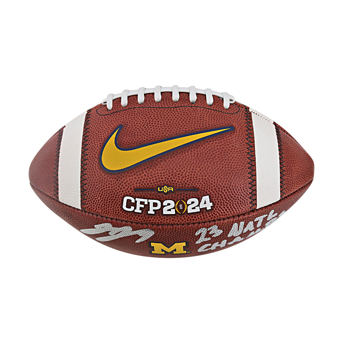 JJ McCarthy University of Michigan Signed Inscribed '23 Natl Champs' Team Issued CFP2024 Nike Michigan Football-Powers Sports Memorabilia