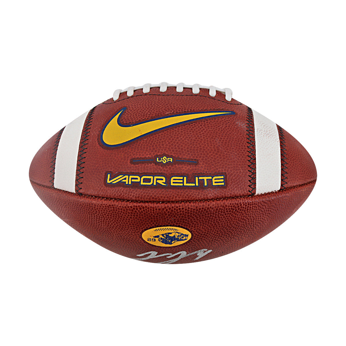 JJ McCarthy University of Michigan Signed Team Issued Nike Vapor Elite Ball #29 Football-Powers Sports Memorabilia