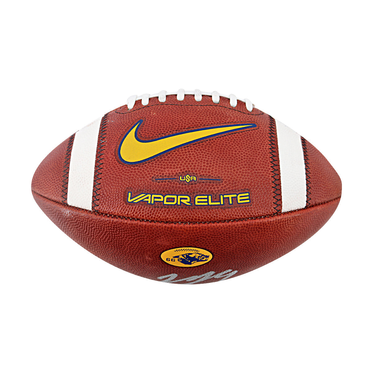 JJ McCarthy University of Michigan Signed Team Issued Nike Vapor Elite Ball #66 Football-Powers Sports Memorabilia