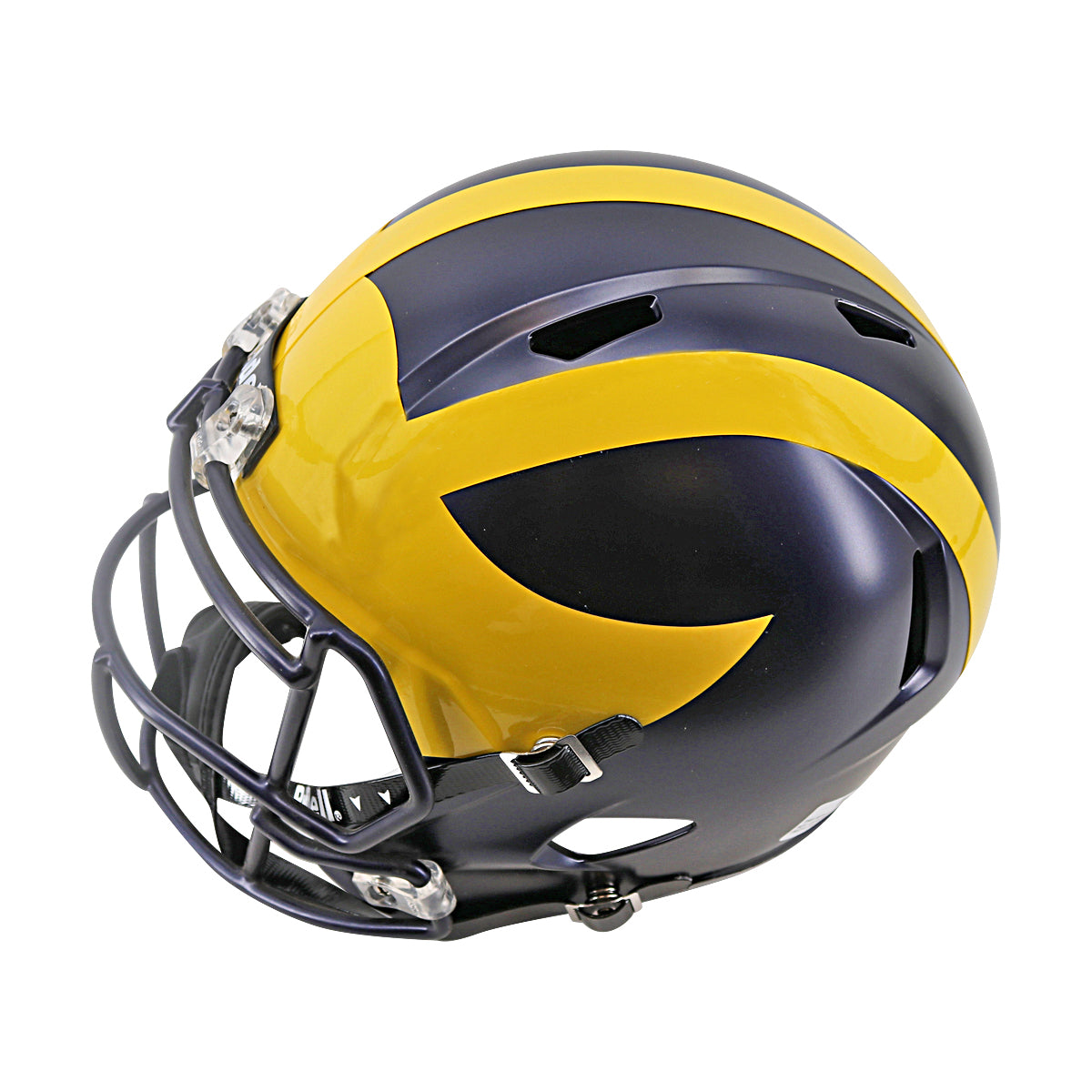 JJ McCarthy University of Michigan Signed Riddell Full Size Replica Speed Helmet (Beckett Auth)-Powers Sports Memorabilia