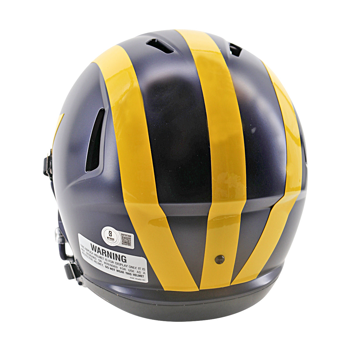 JJ McCarthy University of Michigan Signed Riddell Full Size Replica Speed Helmet (Beckett Auth)-Powers Sports Memorabilia