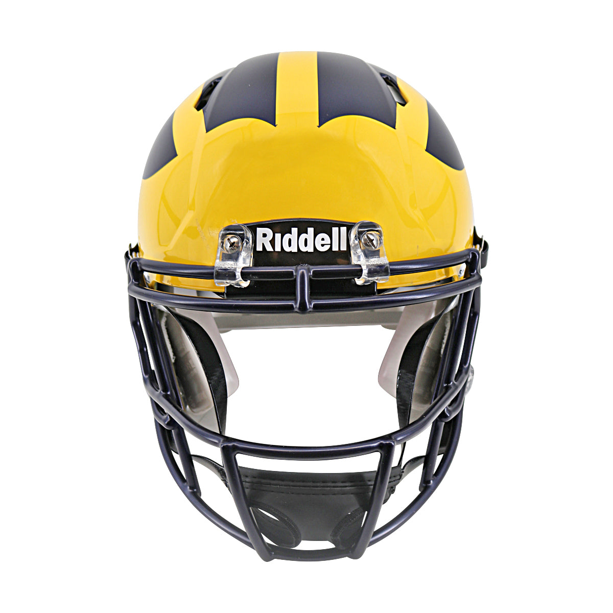 JJ McCarthy University of Michigan Signed Riddell Full Size Authentic Speed Helmet (Beckett Auth)-Powers Sports Memorabilia