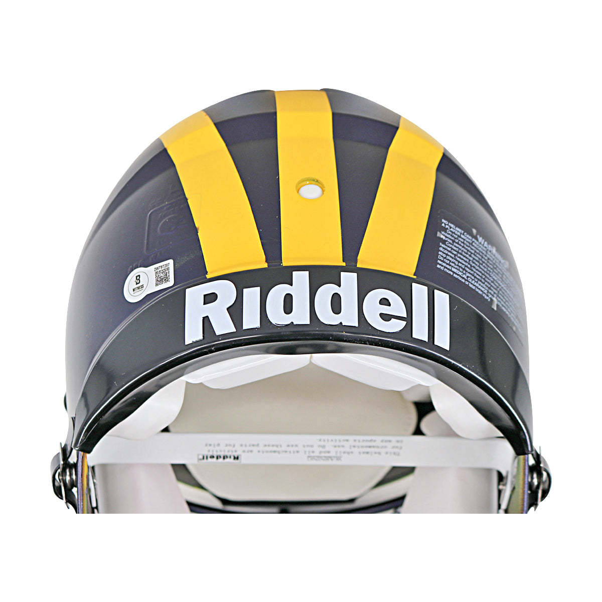 JJ McCarthy University of Michigan Signed Riddell Full Size Authentic Speed Helmet (Beckett Auth)-Powers Sports Memorabilia