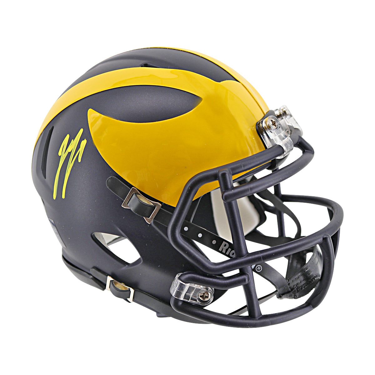 JJ McCarthy University of Michigan Signed Riddell Mini Helmet