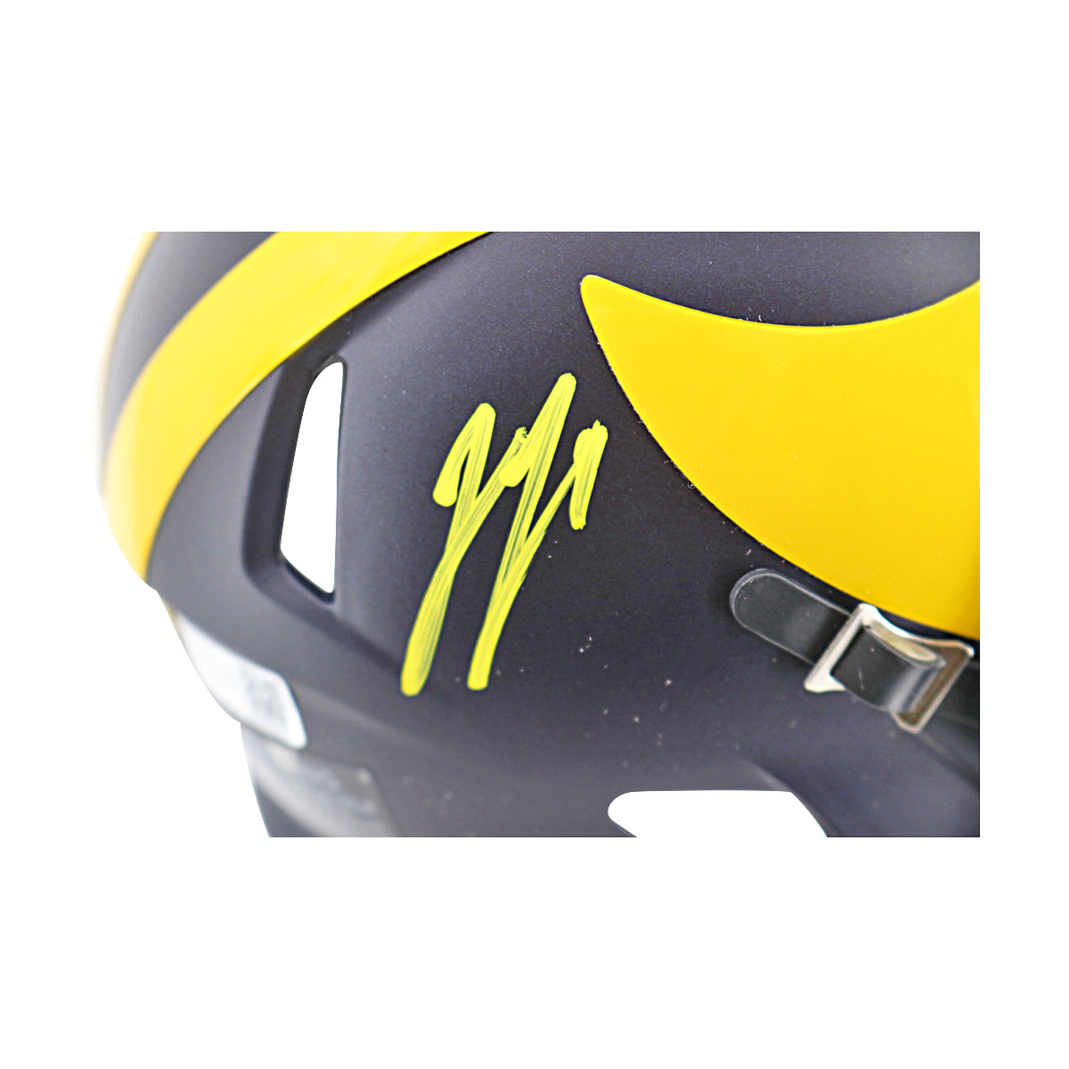 JJ McCarthy University of Michigan Signed Riddell Mini Helmet