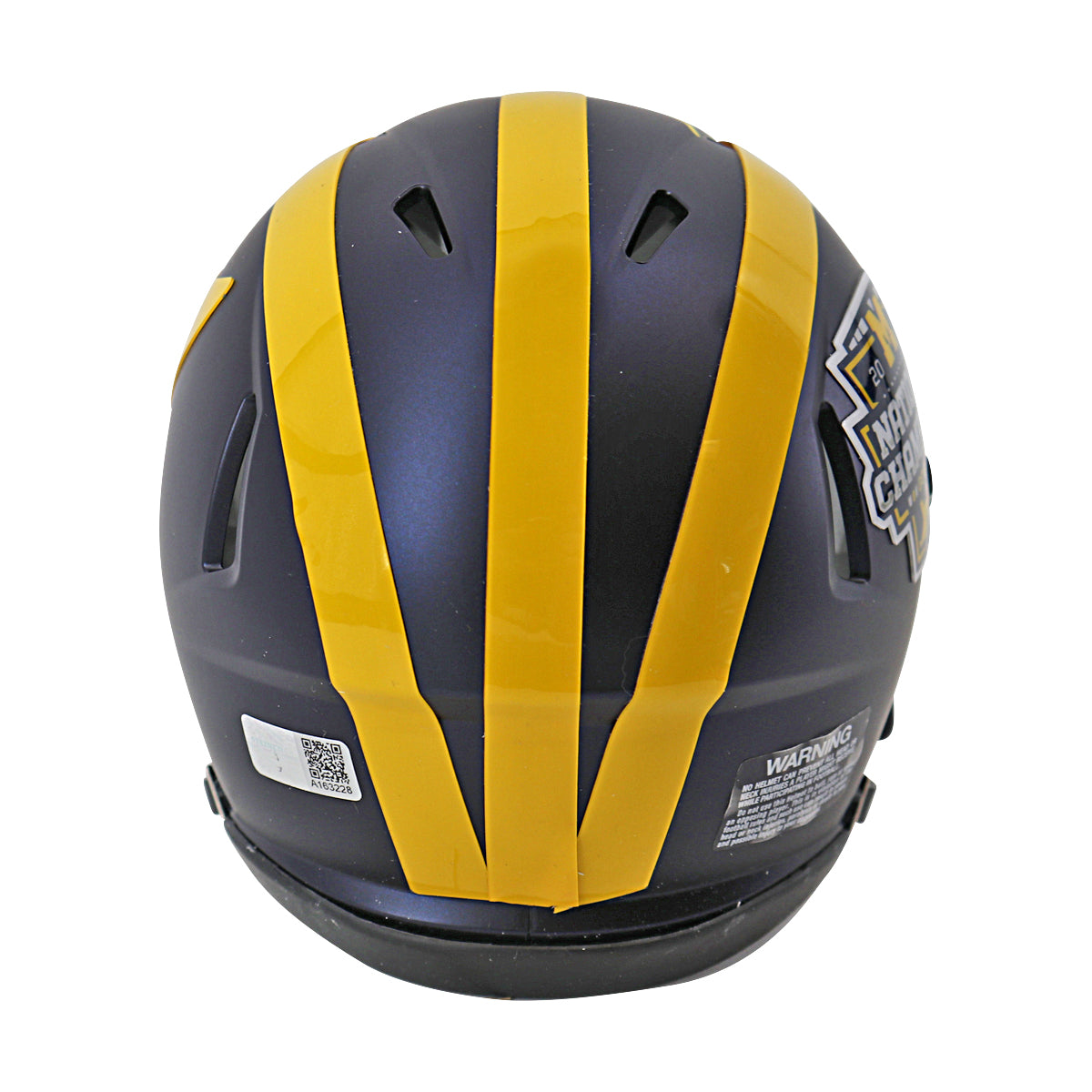 JJ McCarthy University of Michigan Signed Riddell 2023 National Champions Mini Helmet-Powers Sports Memorabilia
