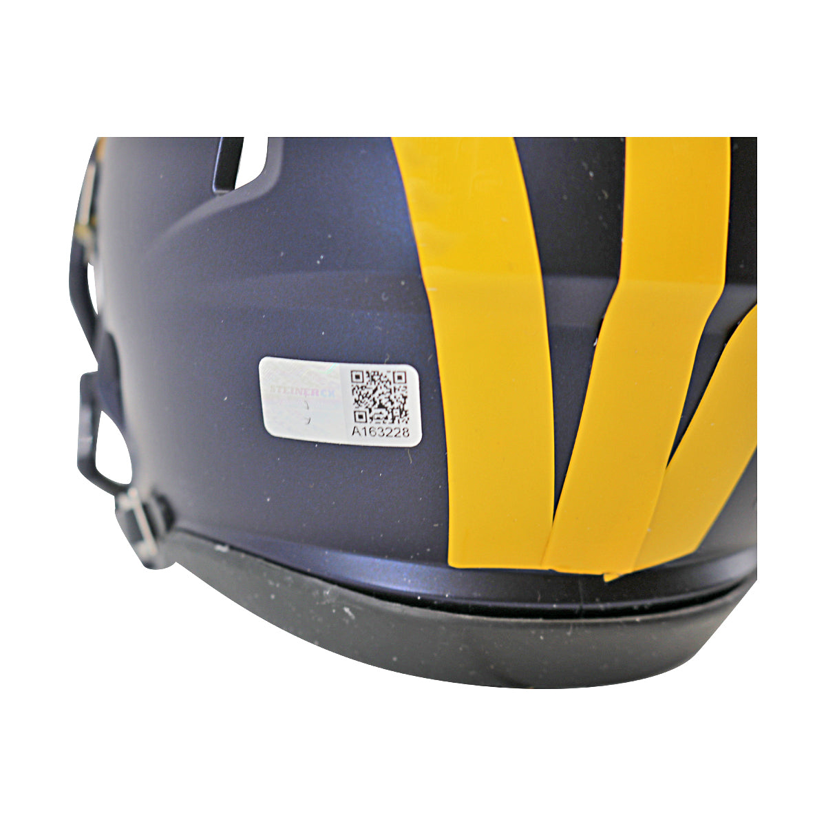 JJ McCarthy University of Michigan Signed Riddell 2023 National Champions Mini Helmet-Powers Sports Memorabilia