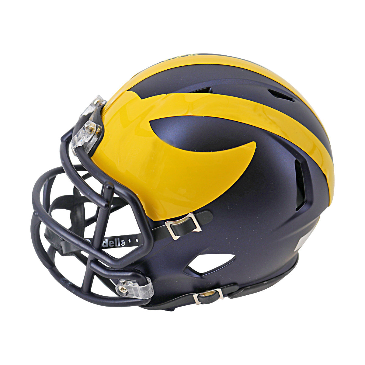 JJ McCarthy University of Michigan Signed Riddell 2023 National Champions Mini Helmet-Powers Sports Memorabilia