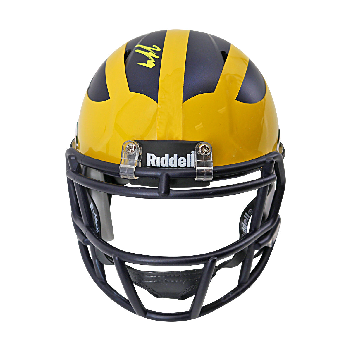 JJ McCarthy University of Michigan Signed Riddell 2023 National Champions Mini Helmet-Powers Sports Memorabilia