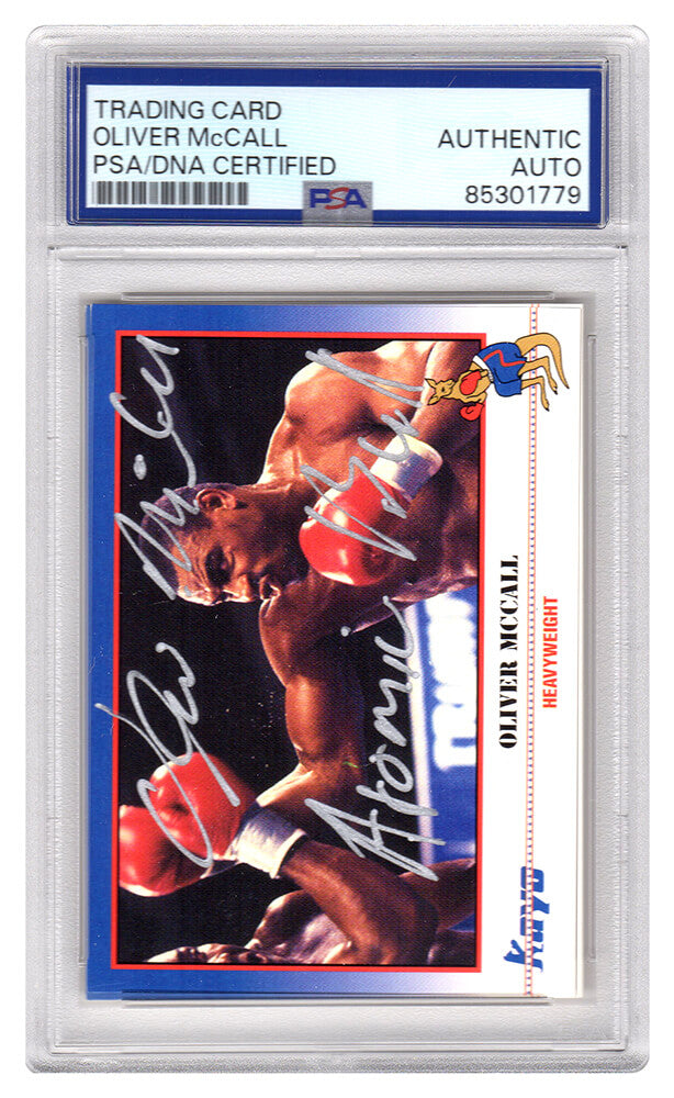Oliver McCall Autographed 1991 Kayo Boxing Card #182 with Atomic Bull - (PSA Encapsulated)-Powers Sports Memorabilia