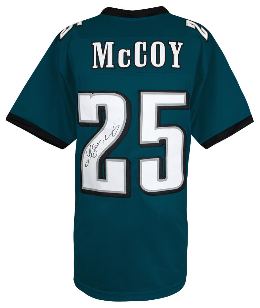 LeSean McCoy Autographed Green Custom Football Jersey-Powers Sports Memorabilia