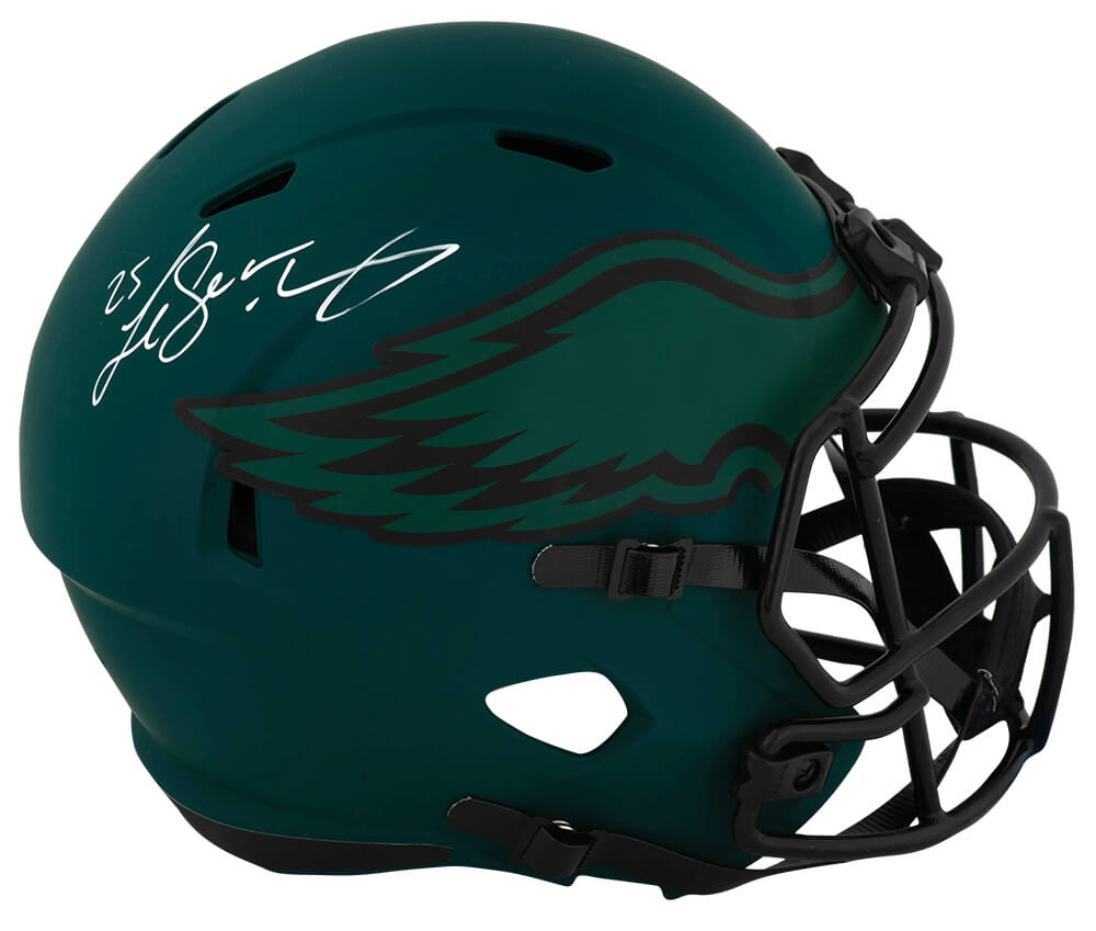 LeSean McCoy Philadelphia Eagles Autographed RAVE Full Size Riddell Replica Helmet-Powers Sports Memorabilia