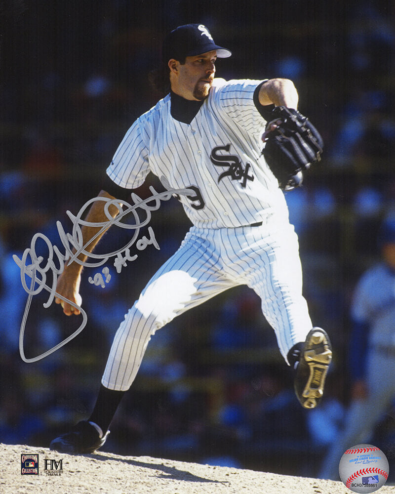 Jack McDowell Autographed Chicago White Sox Action 8x10 Photo with 93 AL CY-Powers Sports Memorabilia
