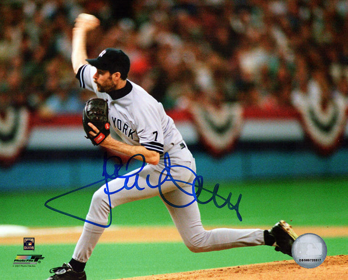 Jack McDowell Autographed New York Yankees Pitching 8x10 Photo-Powers Sports Memorabilia