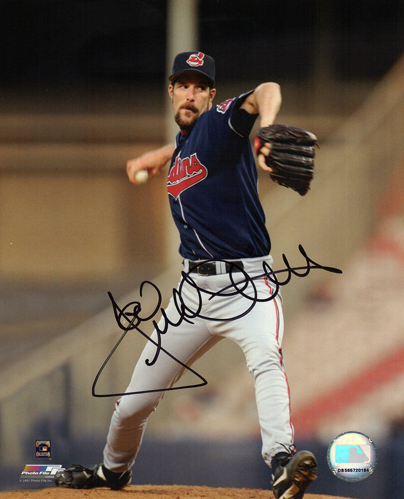 Jack McDowell Autographed Cleveland Indians Pitching 8x10 Photo - (In Black)-Powers Sports Memorabilia
