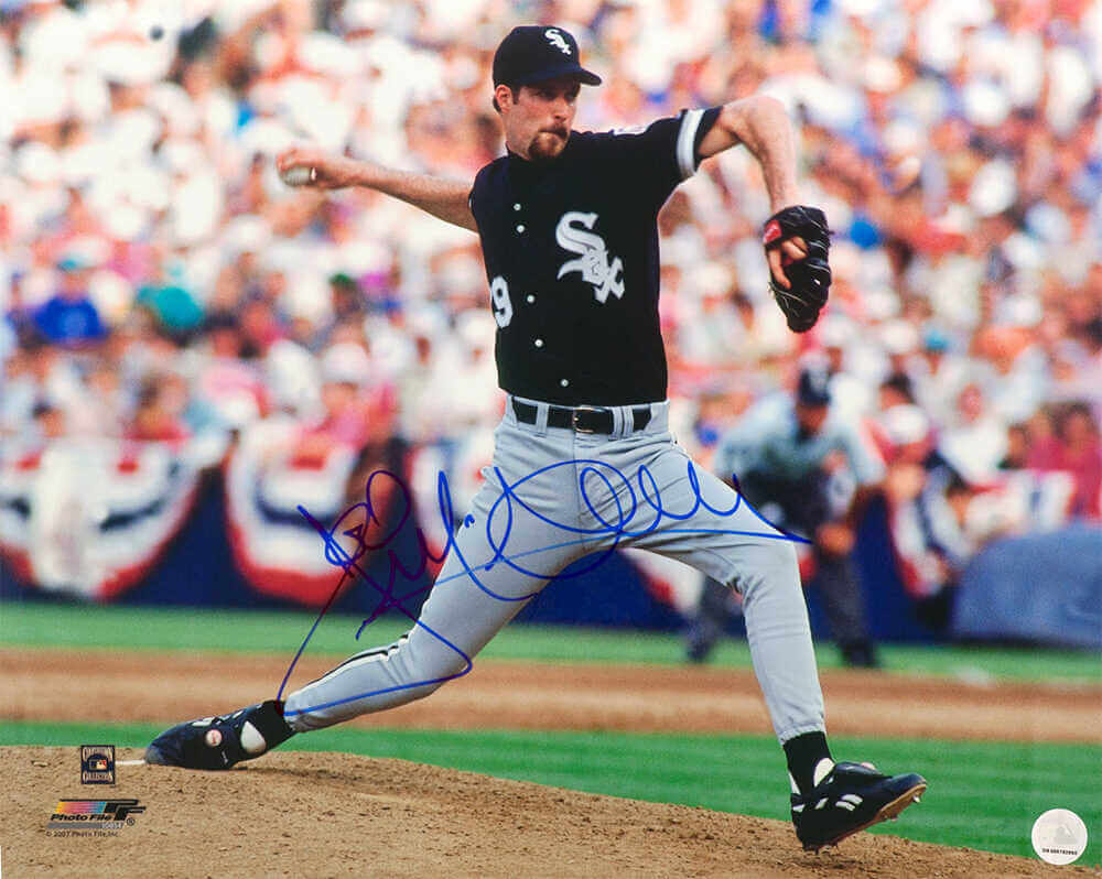 Jack McDowell Chicago White Sox Autographed Jersey Pitching 16x20 Photo-Powers Sports Memorabilia