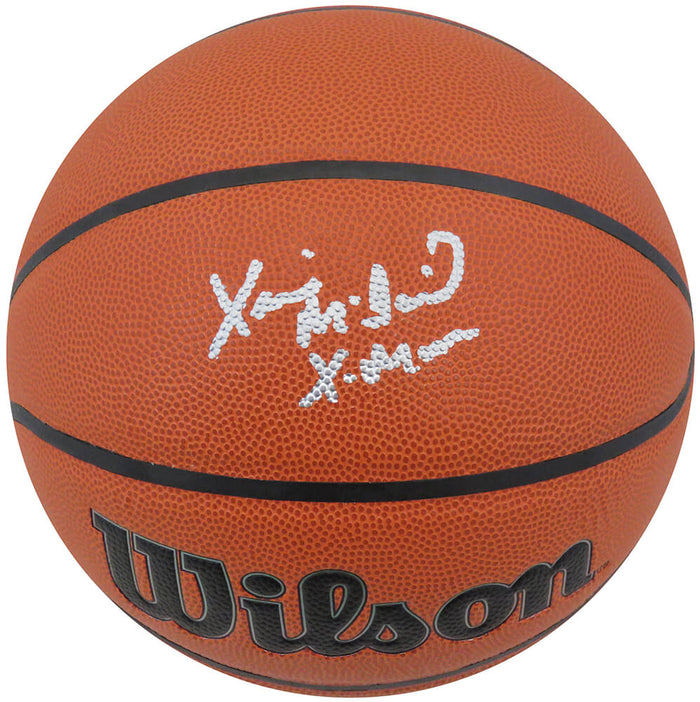Xavier McDaniel Autographed Wilson I/O NBA Basketball with X-Man-Powers Sports Memorabilia