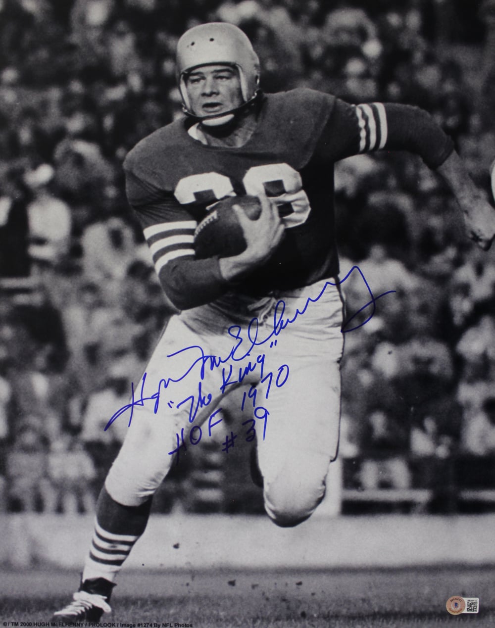 Hugh McElhenny San Francisco 49ers Signed 16x20 Photo - Dry Mounted Beckett-Powers Sports Memorabilia