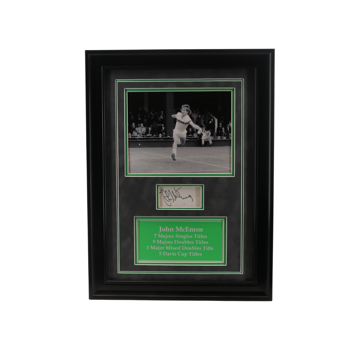 John McEnroe Signed Framed Cut Collage-Powers Sports Memorabilia