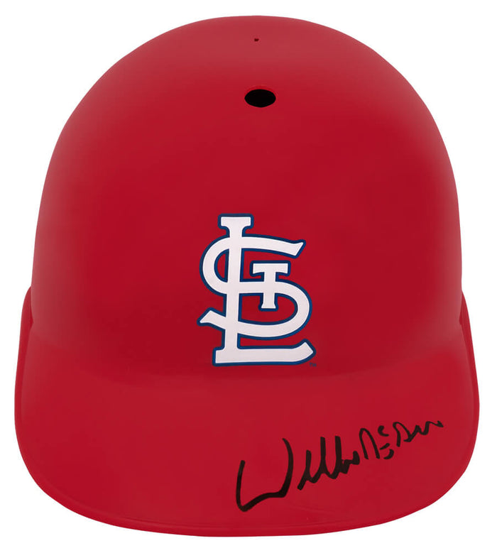 Willie McGee Autographed St. Louis Cardinals Souvenir Replica Batting Helmet-Powers Sports Memorabilia