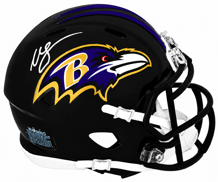 Willis McGahee Autographed Baltimore Ravens Riddell Speed Mini Helmet-Powers Sports Memorabilia