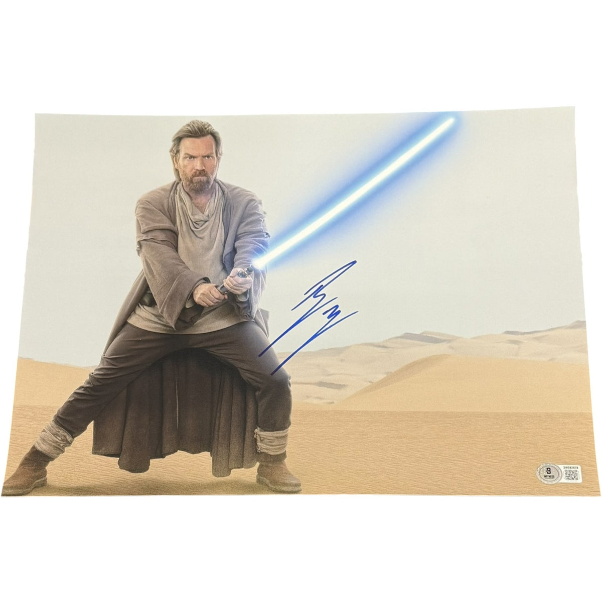 Ewan McGregor Star Wars Signed 11x14 Photo - Beckett Beckett - 54346-Powers Sports Memorabilia