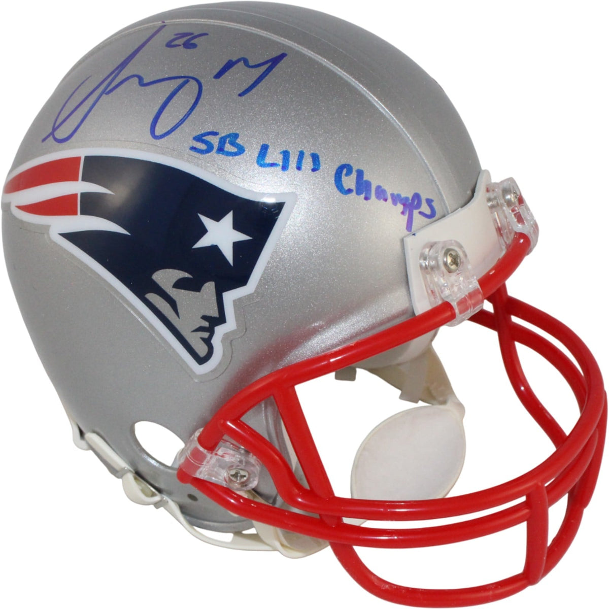 Sony Michel Signed New England Patriots VSR4 Helmet SB Champs – Beckett Authenticated-Powers Sports Memorabilia