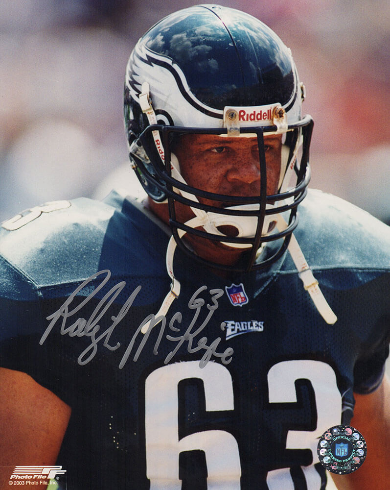 Raleigh McKenzie Autographed Philadelphia Eagles Close Up 8x10 Photo-Powers Sports Memorabilia