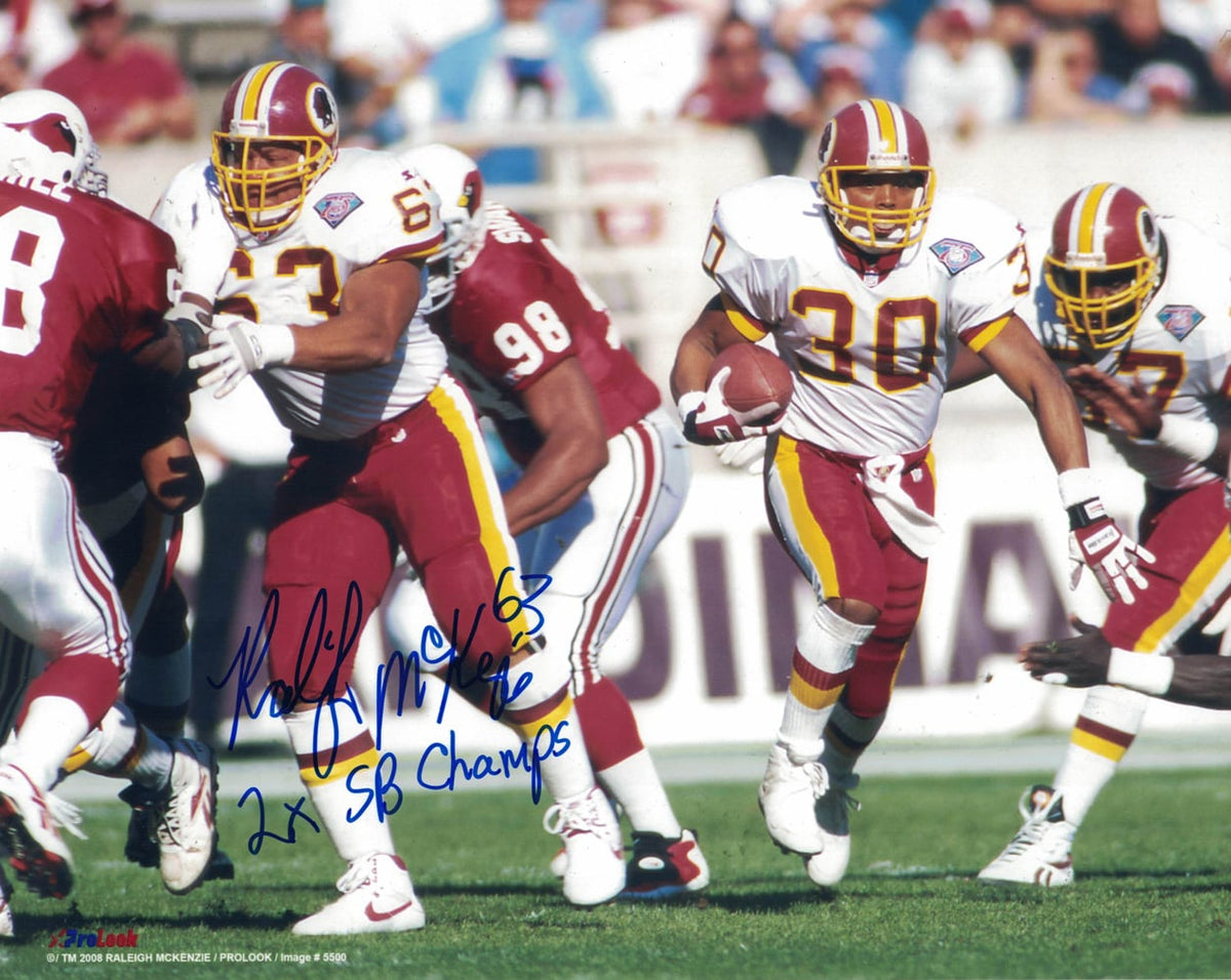 Raleigh Mckenzie Washington Redskins Signed 8x10 Photo 2x SB Champs-Powers Sports Memorabilia