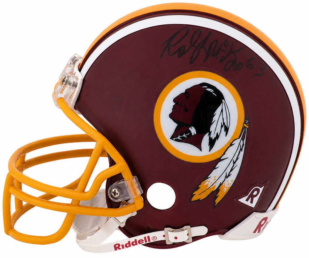 Raleigh McKenzie Autographed Washington Throwback Riddell Mini Helmet-Powers Sports Memorabilia