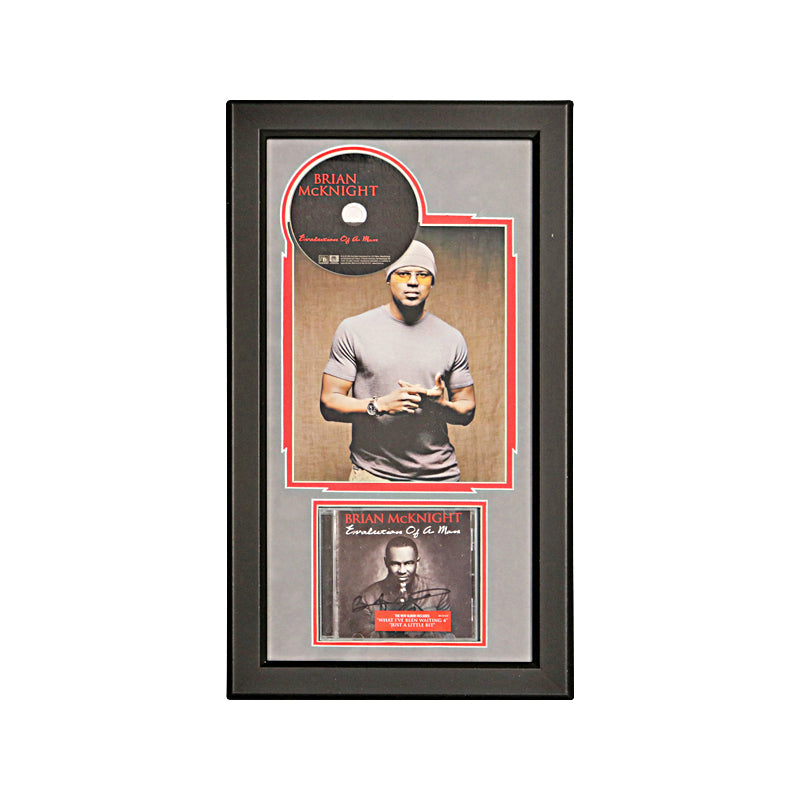 Brian McKnight Signed and Framed 2009 Evolution of a Man CD Collage-Powers Sports Memorabilia