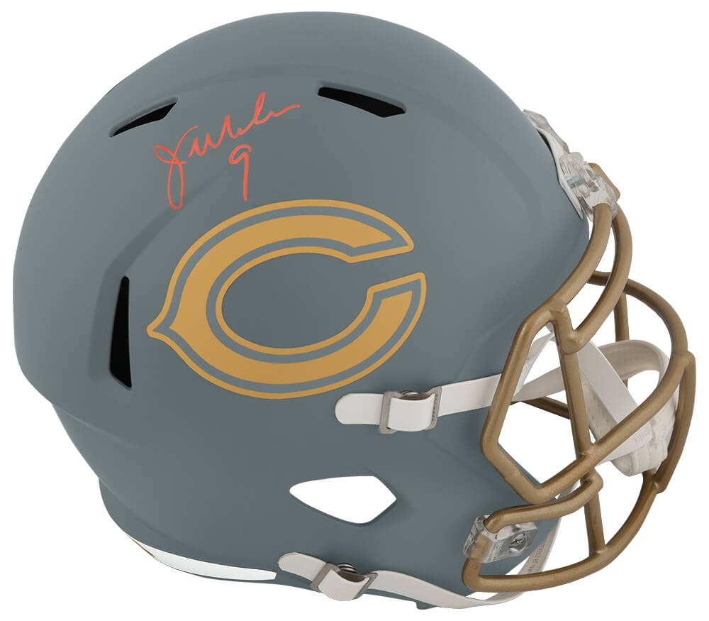 Jim McMahon Autographed Chicago Bears SLATE Riddell Full Size Speed Replica Helmet-Powers Sports Memorabilia