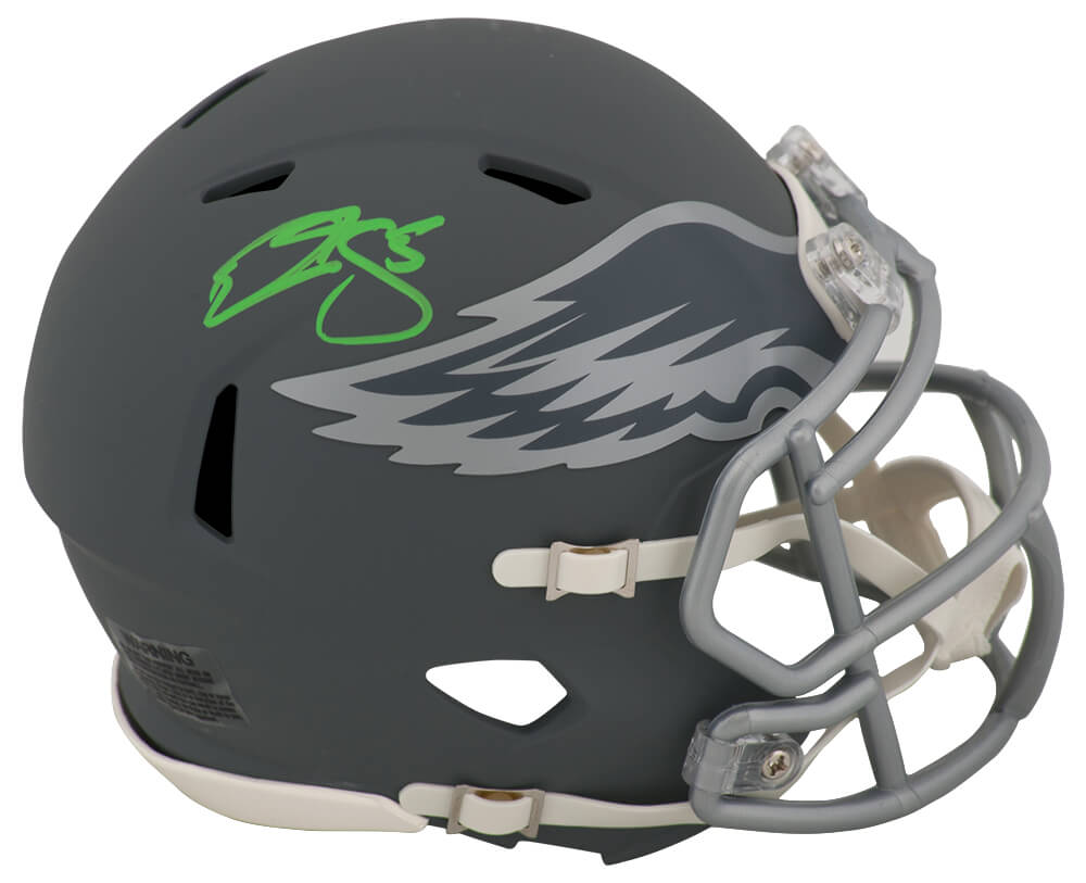 Donovan McNabb Autographed Philadelphia Eagles SLATE Riddell Speed Mini Helmet-Powers Sports Memorabilia