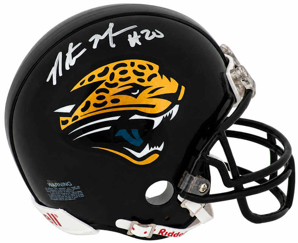 Natrone Means Autographed Jacksonville Jaguars Riddell (VSR4) Mini Helmet-Powers Sports Memorabilia
