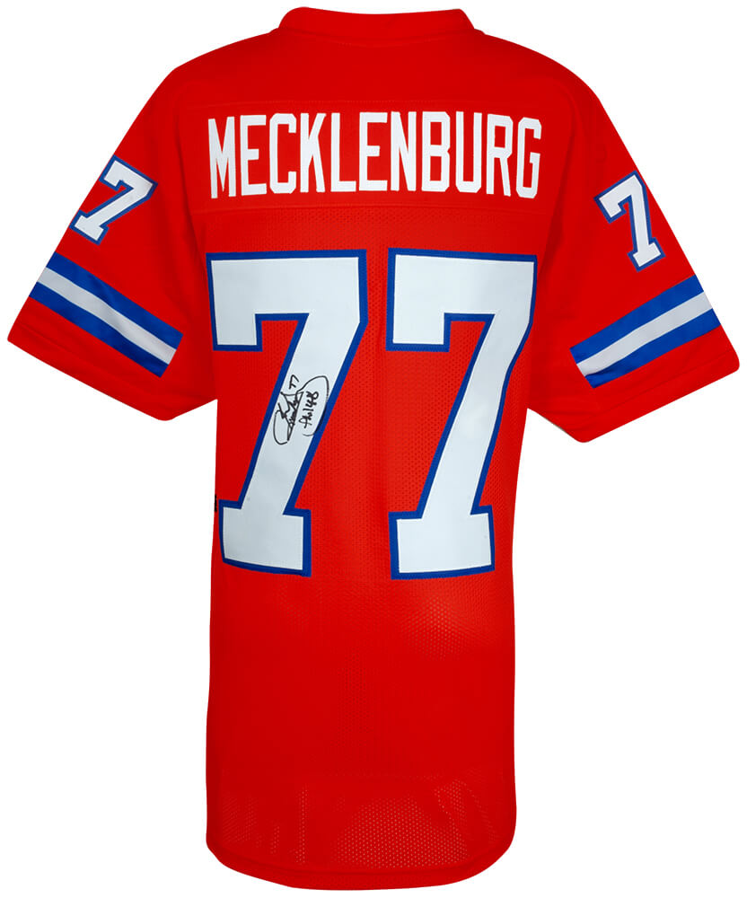Karl Mecklenburg Autographed Orange Custom Football Jersey-Powers Sports Memorabilia