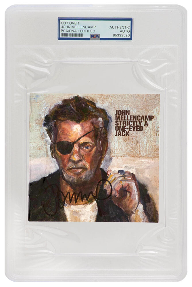 John Mellencamp Autographed 'Strictly A One-Eyed Jack' 5x5 CD Cover - (PSA/DNA Encapsulated)-Powers Sports Memorabilia