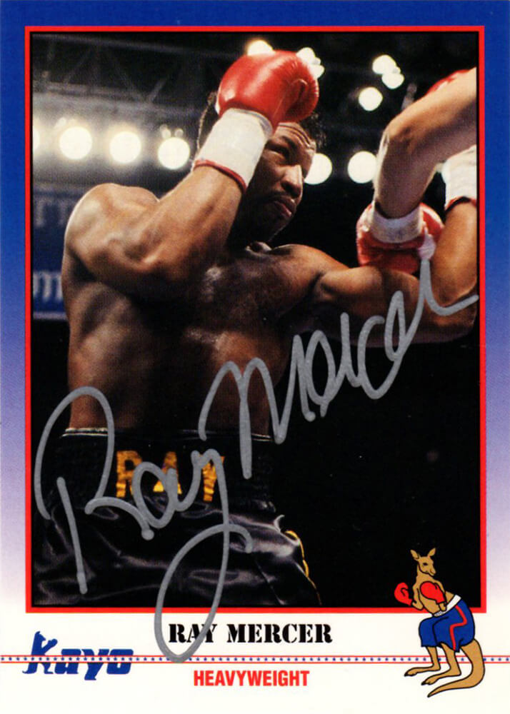 Ray Mercer Autographed 1991 Kayo Boxing Trading Card #117-Powers Sports Memorabilia