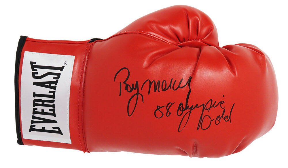 Ray Mercer Autographed Everlast Red Boxing Glove with 88 Olympic Gold-Powers Sports Memorabilia