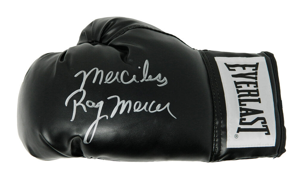 Ray Mercer Autographed Everlast Black Boxing Glove with Merciless-Powers Sports Memorabilia