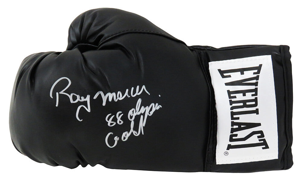 Ray Mercer Autographed Everlast Black Boxing Glove w/ 88 Olympic Gold
